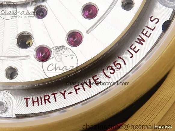 0202 De Ville Date YG MKF 1:1 Best Edition White Textured Dial Roman Marker on Brown Leather Strap A Refined 7756